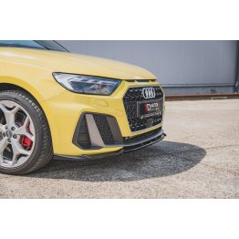 Накладка сплиттер на передний бампер Вариант3 на Audi A1 GB S-Line